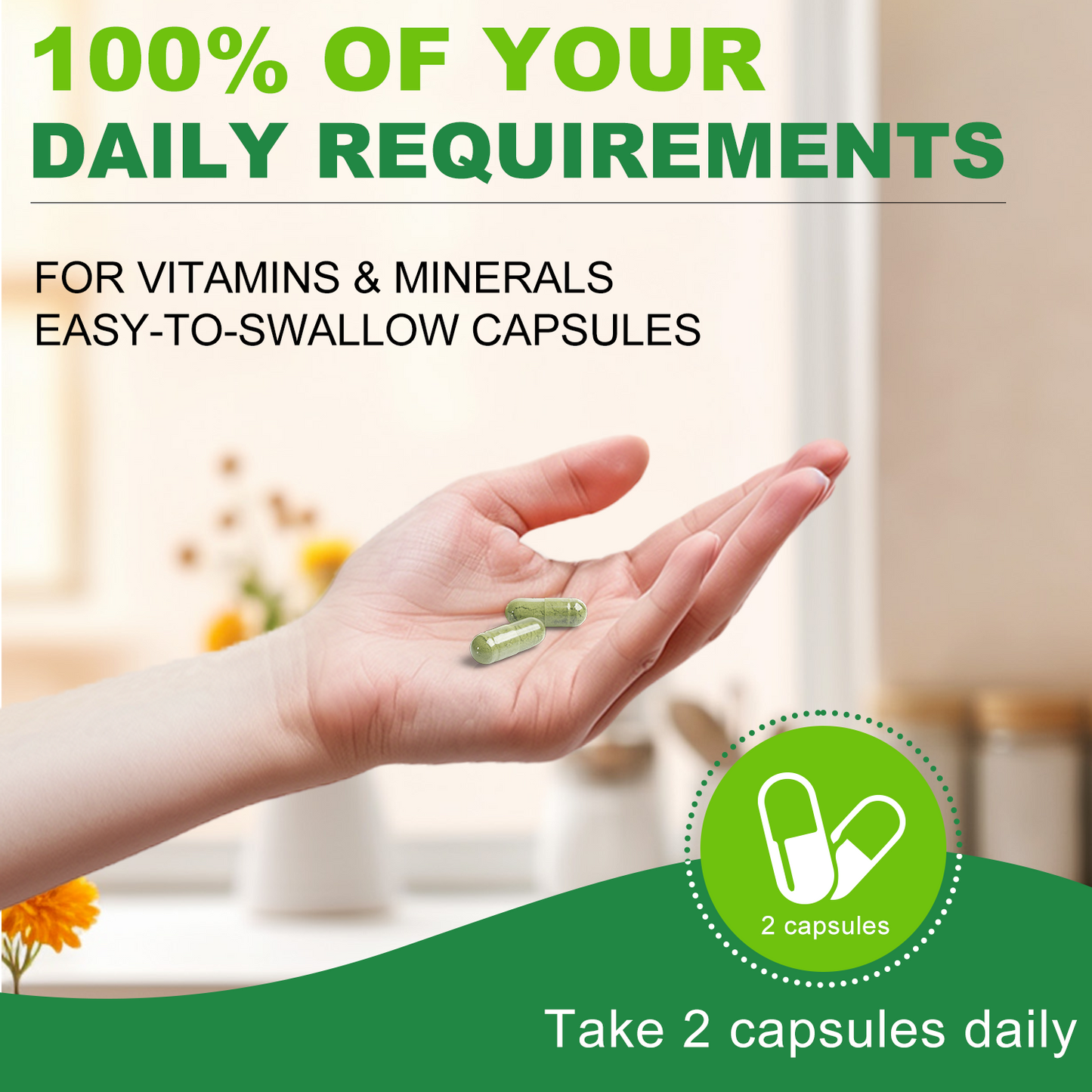 Multivitamin for Women 50 and Over, Whole Food Multivitamins Minerals Organic Extracts Women's 50+ Multivitamin for Energy Support, Nourish Hair, Skin, Nails Health